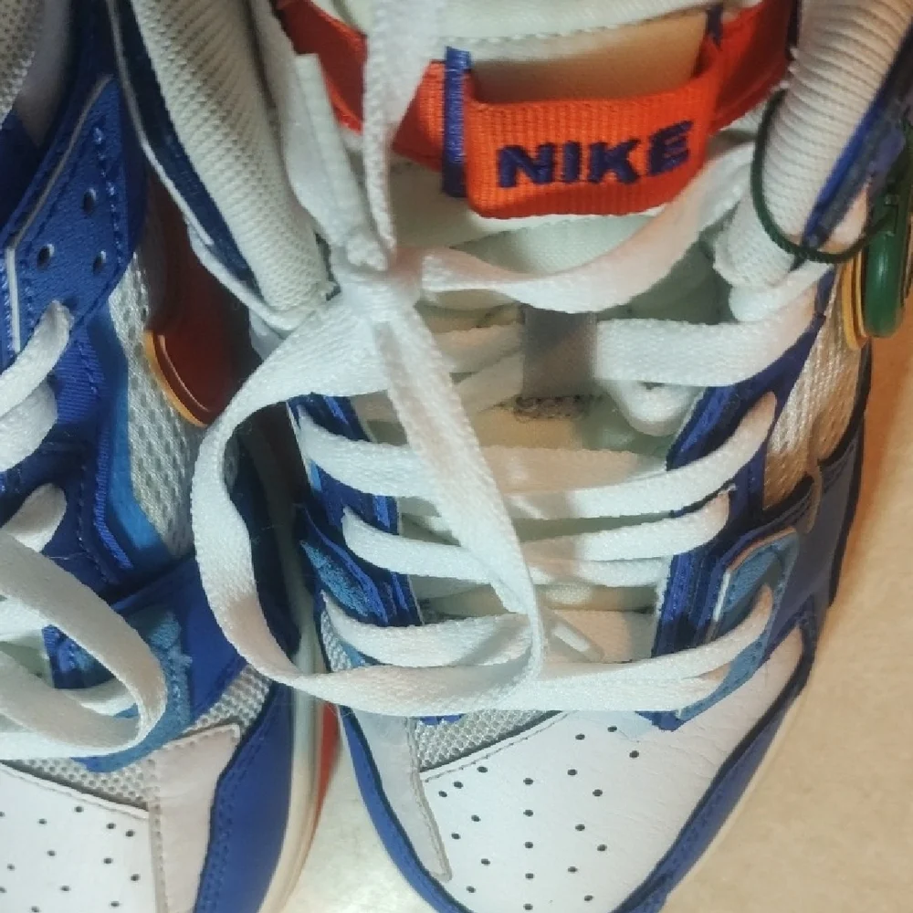 Size 7 Men's Orange Blue And White Nike Dunks With Verified Authenticity Coins - Picture 8 of 16